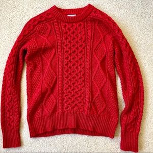 [Merona] Red Cable Knit Classic Christmas Sweater